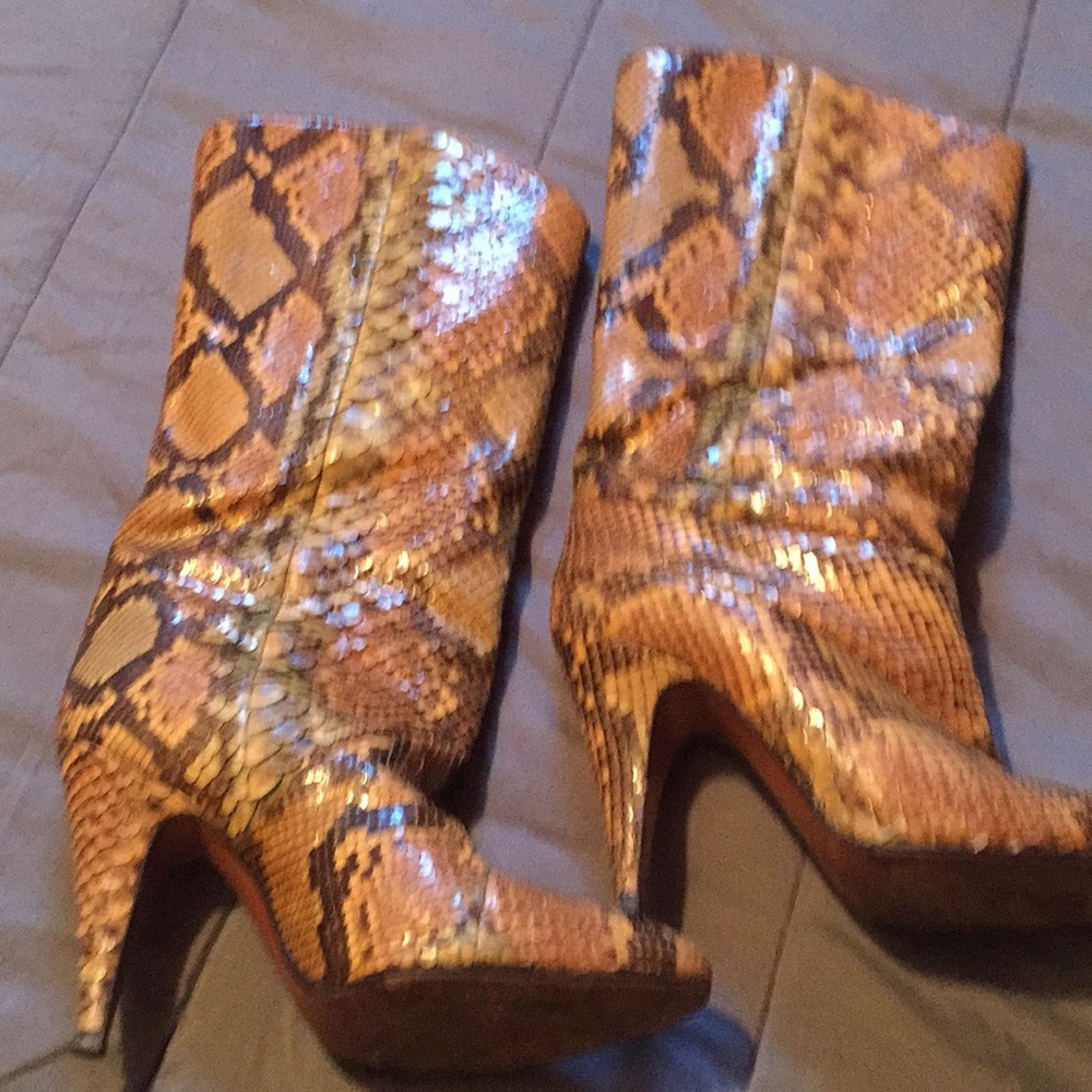 Snake skin boots